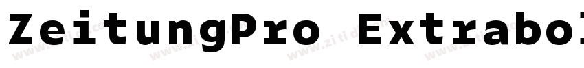 ZeitungPro Extrabold字体转换